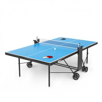 Теннисный стол UNIX Line для помещений компактный Compact indoor 18 мм MDF синий TT18CINDBL s-dostavka - Настольный теннис Екатеринбург ТДспорт.рф